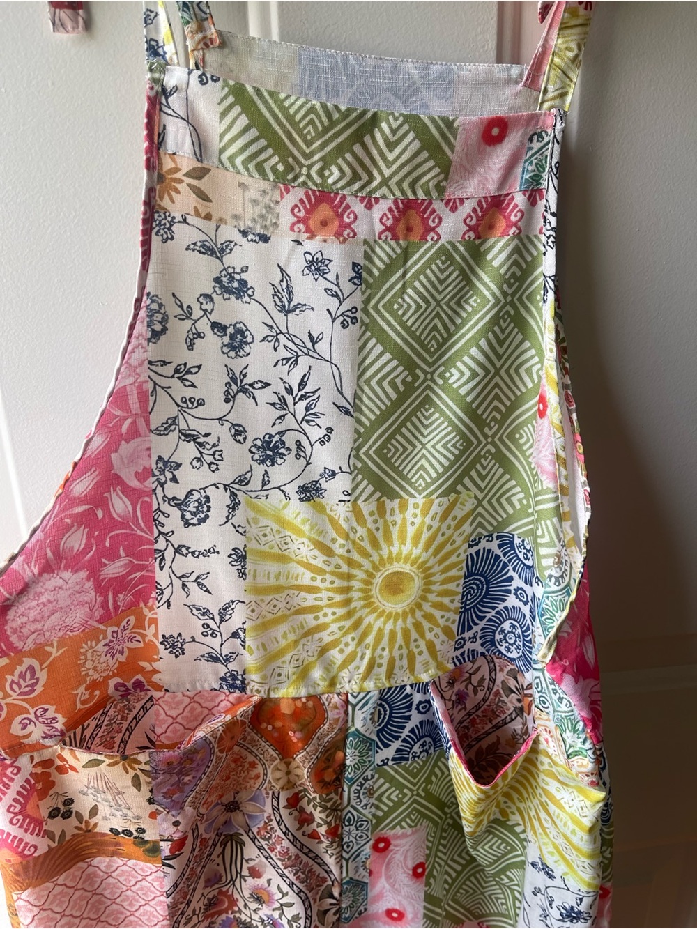 NWOT Patchwork Print Jumpsuit in Pink, Orange, Green & Yellow - Picture 2 of 2